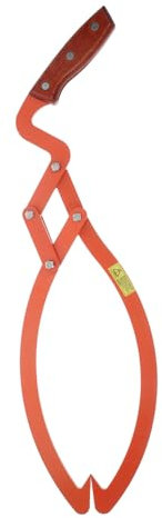 LIFKOME Heavy Duty Log Dragging Tongs Non-Slip Claw 2-Claw Timber Lifting Hook Firewood Carrying Tool for Logging and Woodworking