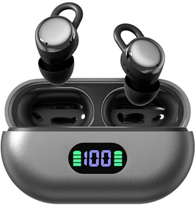 Xmenha Mini Ecouteurs Bluetooth 5.4 sans Fil Sport pour Sommeil 5.4 écouteurs Oreillette Invisible Sommeil Résistance à l'eau Sport pour ecouteurs Petite Oreille