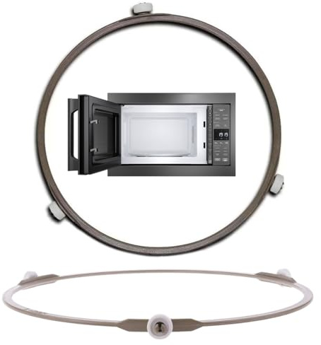 DIFLAX 2 Piezas Anillo Giratorio Microondas, Anillo Plato Giratorio Microondas, Soporte Bandeja Microondas, Universal, Para Placas de Vidrio, Compatible con Medidas Comunes, Accessorio para Microondas