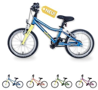 whizzy JuniorCruiser Kinderfahrrad 16 Zoll I Ocean I Stilvolles Fahrrad für Kinder ab 3,5 Jahren I Höhenverstellbares Mädchen- & Jungen-Fahrrad I 6,5 kg leichtes Mountainbike mit ergonomischem Sattel