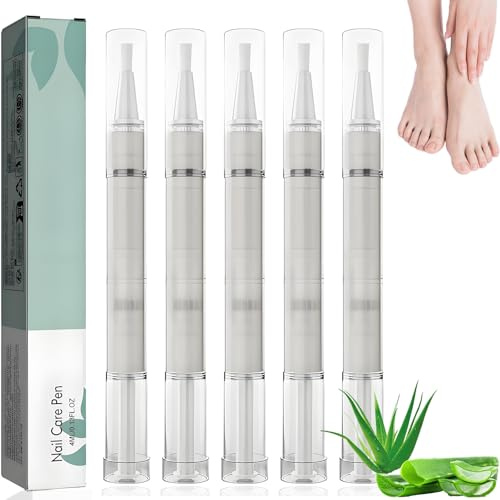 5 Pcs Nail Fungus Treatment Pen – Extra Strong Anti Fungal Nail Repair & Strengthener, Natural Ingredients Toe & Fingernail Care, Cuticle Oil Essence for Damaged