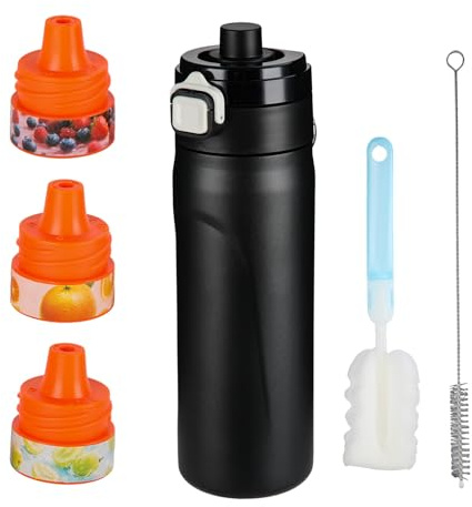 Onperpoe Botella de agua deportiva con cápsulas sabores