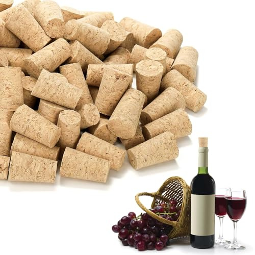 Weinkorken, 2,2 x 1,7 x 3,5 cm, 60 Stück Korken, Weinkorken, Bastelkorken, Kegelförmige Korken, Flaschenkorken, für Wein Bierflasche, Glasflaschen, Dekorationen, DIY Handwerk