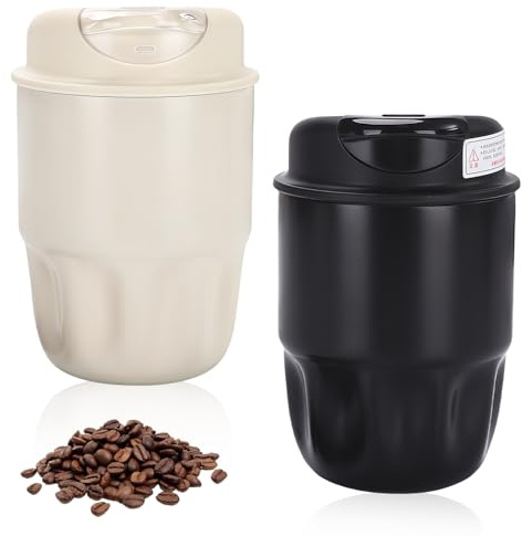 2 Stück 450ml Kaffeebecher to go Thermo, Thermobecher Kaffee Edelstahl, Travel Mug mit Auslaufsicherem Deckel, Autobecher Doppelwandig Isoliert, Kaffeetasse für Büro Reisen Alltag