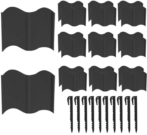 Borde para Parterres de Flores,Bordes Flexibles de Jardín 20 Piezas | Panel Flexible Decorativo para Parterres, Césped y Áreas como Senderos, Patio y Entrada