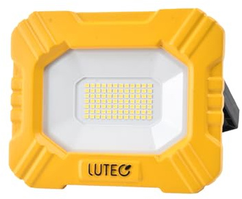 LUTEC 3500LM LED-Arbeitsleuchte, wiederaufladbare Magnet-Arbeitsleuchte mit Ständer, tragbare 5000K Flutlichtleuchte für Autoreparatur, Angeln, Camping, Notfälle, Wandern, 3 Modi (1 Stück)