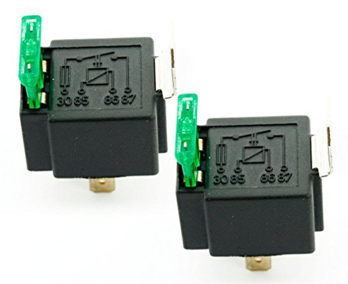 2tlg 12V 30 A Relais mit Sicherung Ein / Aus 4-Pin Leistungsrelais für KFZ Motorrad Boot Oldtimer
