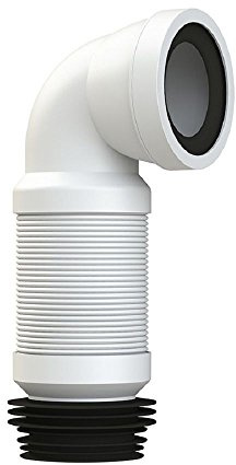 Viva 90° Angle Slinky-FIT Flexible WC Pan Connector 300Mm - 600Mm Plumbing