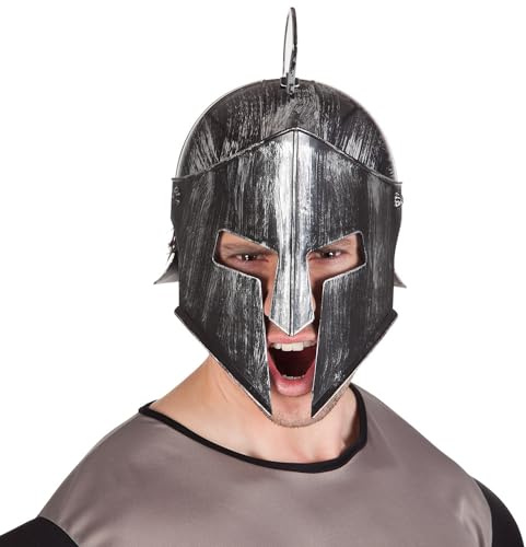 Boland 01375 - Elmo da cavaliere, per adulti, copricapo, gladiatore, combattente, costume, carnevale, festa a tema