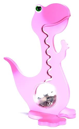 Big Belly Bank Dino Kugelbahn Spardose 60cm - Made in Switzerland (Rosa Zweifarbig)