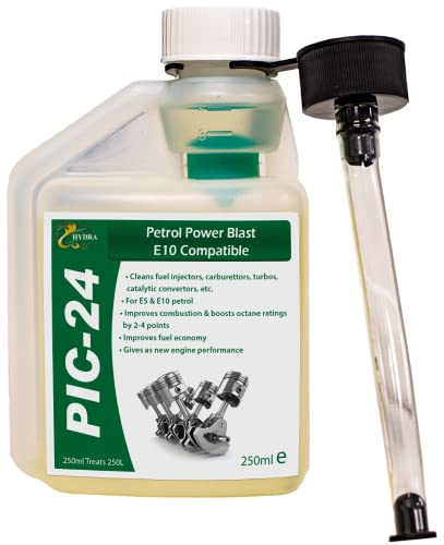 Hydra PIC-24 Petrol Injector & Carburettor Cleaner + Additives - 250ml Treats 250litres