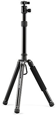 Cullmann Neomax Reisestativ mit geringem Packmaß (28,5 cm), leicht, schwarz, 52526, Höhe: 128 cm