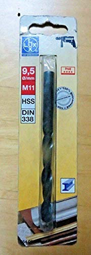 LUX 564095 HSS-Spiralbohrer rollgewalzt DIN 338 Gesamtlänge in mm 125 mm Durchmesser in mm 9,5 mm PROFI