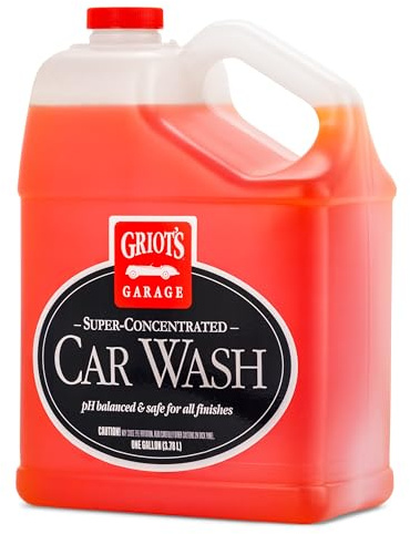 Griot's Garage Super-Concentrated Car Wash for Vehicle Washing and Cleaning, Foaming Liquid Soap, Won't Strip Waxes, Sealants or Ceramic Coatings, pH Balanced, 11103, One Gallon