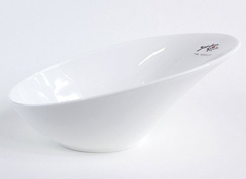 Porzellanschale Schale Teller Oblique weiß oval 20 cm x 12 cm