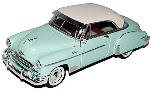 Motormax Chevrolet Chevy Bel Air Coupe Grün 1950 Oldtimer 1/24 Modell Auto mit individiuellem Wunschkennzeichen
