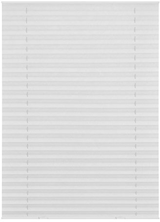 Lichtblick Dachfenster Plissee Haftfix, ohne Bohren, mit Saugnäpfen, für Veluxdachfenster, Fensterplissee Weiß, 36,3 cm x 60 cm (B x L) C02/CK02