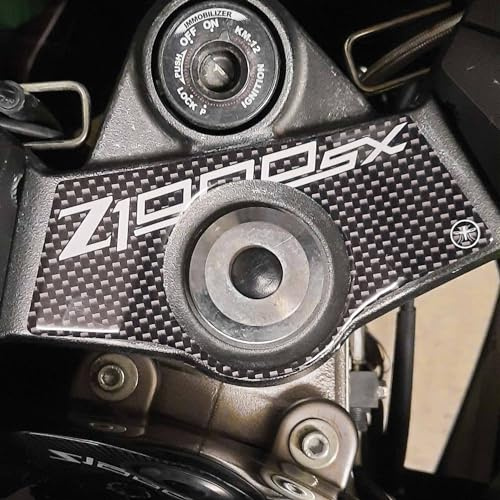 LABELBIKE 3D Motorrad Gabelplattenaufkleber kompatibel mit Kawasaki | Z 1000SX Z1000 SX, Lenkradschutz aus Kunstharz, kratzfest, Dekoration, Carbon
