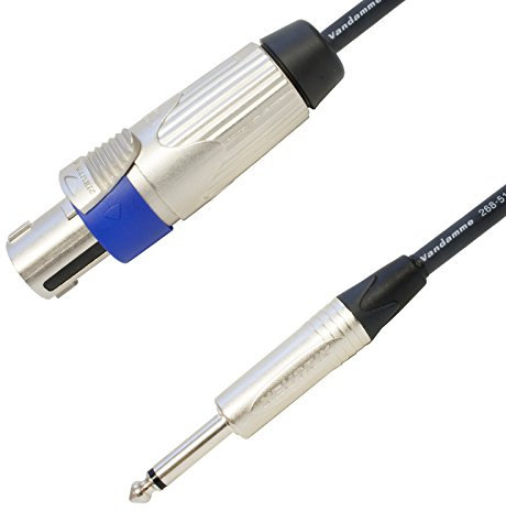 *TOUR GRADE* Van Damme Speakon to Mono Jack PA Speaker Cable 2x1.5mm Conductor Size. Metal Neutrik Lead (40m)