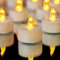 YIWER Chauffe-Plats, Bougies LED, Flamme vacillante sans Flamme Bougies, réaliste à Piles Faux Bougie avec Jaune Chaud Ampoule Lumière, Polypropylène, 100pcs