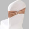 SINSSOWL - Fascia elastica per sedia con fibbia, 50 pezzi, per decorazioni per matrimoni e sedie in lycra (oro rosa rosa)