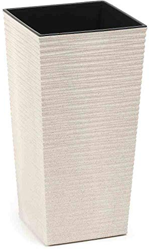 Siena Garden Pflanzgefäß ECO Nizza weiß 30x30x57,0 cm