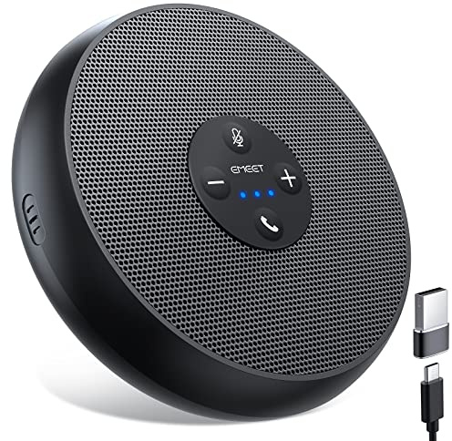 EMEET USB Speakerphone, M1A Zoom Certified AI Mics 360°Voice Pickup USB Type C-A Plug&Play Computer Speakers with Microphone, Fast Mute Noise Reduction Echo Cancellation for 5-8 People for Zoom Teams