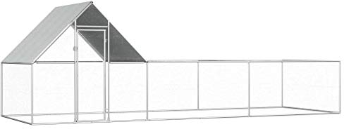 MOONAIRY Hühnerstall, Kaninchenstall, Hundehütte Outdoor, Legenester Für Hühner, Hühnerhaus, 6x2x2 m Verzinkter Stahl