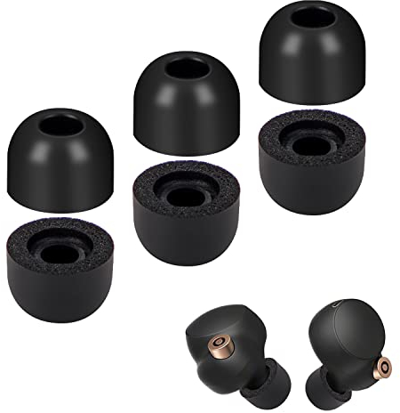 Memory Foam Ear Buds Ohrstöpsel für Sony WF-1000XM4 Ohrstöpsel Ersatz Sony AR Piece Foam Tips für WF-1000XM3 WF-SP900 WI-1000X WF WI XBA Series Fit Charging Case Größe M (3 Paare)