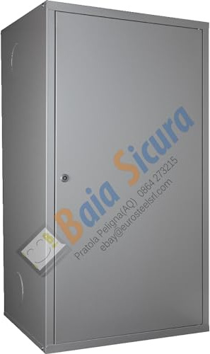 Copricaldaia Coibentato Da Esterno Tutto Colorato in Lamiera Zincata e Preverniciata (Grigio Inox, 100 H x 65 L x 33 P)
