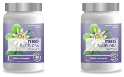 NEO | Extracto Seco de Pasiflora | 45 Cápsulas | Ayuda a Combatir el Nerviosismo y la Angustia de Forma Natural | Efecto Relajante | Ayuda a Dormir Mejor (Paquete de 2)