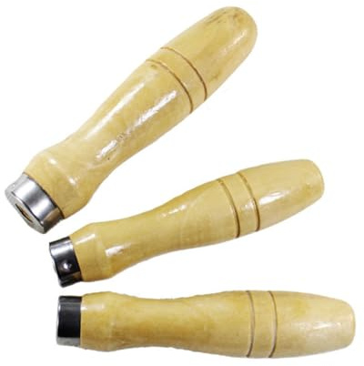 Mango de Madera para Lima, 5 Piezas Khaki, Agarre Cómodo | Control Mejorado, para Wood Rasp y Taladros Manuales, Repuesto de Herramientas