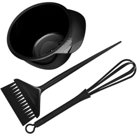 FRCOLOR Professional Hair Dye Kit Brush Bowl Stirring Rod Salon Hair Coloring Tools Soft Bristles
