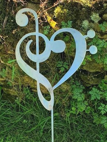 Musikboutique Wiedemann Gartenstecker Musikherz