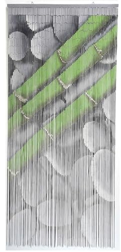 MadeInNature Türvorhang mit Bambusperlen, Fliegenschutz, für Innen- und Außenbereich, Eingangstür, Innentür, Fenstertür, 90 x 200 cm, Modelle zur Auswahl (N°7 Hanae)