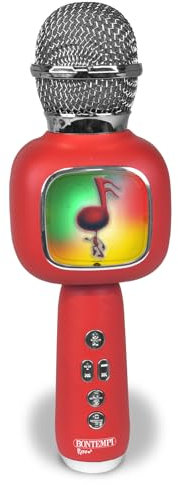 Bontempi | StarSync Karaoke - Microfono Wireless Karaoke con TWS e Cambio Voce per un Karaoke Senza Limiti, 23,4x7,9x7,4 cm