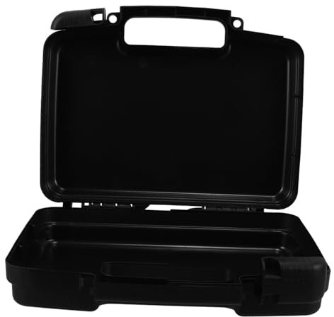 jojofuny Tragbarer Werkzeugkoffer Kunststoff Mit Verstärkten Ecken Sicherer Verschluss Kompakte Größe Für Reisen Und Outdoor Mehrzweck Aufbewahrungskoffer