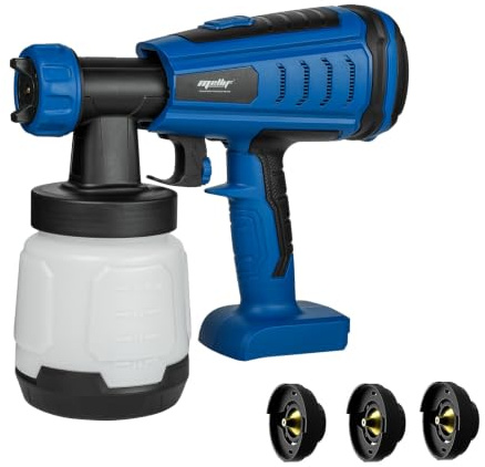 Mellif Akku Farbsprühsystem für Bosch professional 18V Akku, Farbsprühgerät Akku mit 800 ml Behälter, Bürstenloser Motor, 3 Düsen (1/1.5/2.5mm)Förderleistung 1000 ml/min für Wänden, Möbel (OHNE Akku)