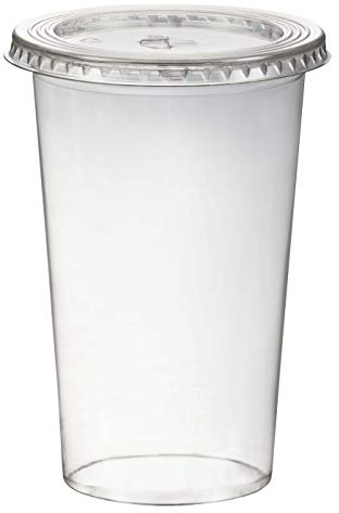 VEPATIM 50 Smoothiebecher inkl. Deckel mit Schlitz 400 ml Ø 95mm PET glasklar