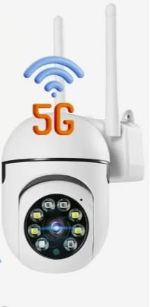 Genérico Cámara de Vigilancia WiFi 5G, Exterior e Interior, Impermeable, Visión Nocturna, Audio Bidireccional, Detección de Movimiento, 1080p HD, Doble Banda 5G y 2,4G, 2MP, Rotación 360º
