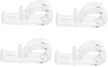 FUNOMOCYA Curtain Clip Set 4 of Cord Cleats Window Cleat Hook for Vertical Roller Fixing Roman Roller Hook Black