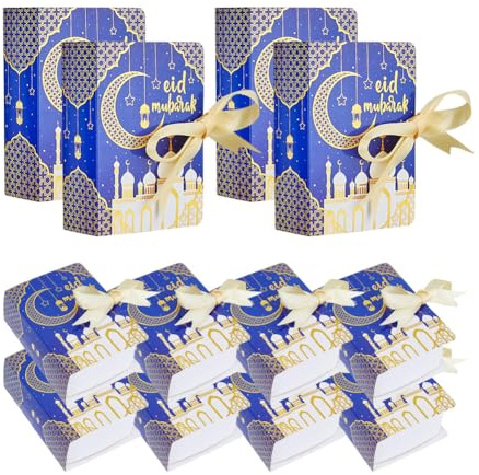 NBEADS 20 Sets Papierschachteln in Buchform, 12.7x8.8x4cm Party Favors Geschenk Aufbewahrungsbox mit Seidenband für Partydekoration Goodie, Mauve