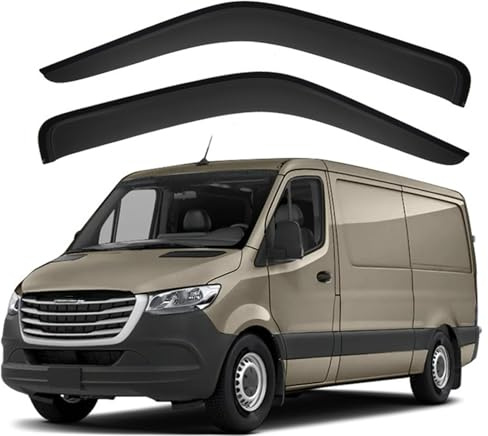 LJWAN Auto Windabweiser für Freightliner Sprinter MK3-VS30 2019-2025, Autofenster Regenschutz Seite Fenster Deflektor Fensterverkleidung Wetterschutz Wind- Und