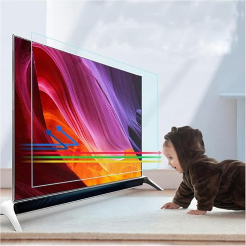 Pellicola protettiva antiriflesso/anti luce blu/antigraffio per TV da 32 a 75 pollici, allevia l'affaticamento degli occhi, per schermi LCD, LED, OLED 4K e QLED HDTV/A/40 poll,A-32 Inches 698x392 mm