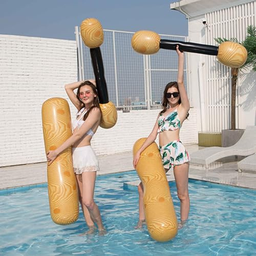 Aufblasbare Pool Spielzeug Erwachsene Battle Log Raft Wasserspielzeug Kinder Poolspielzeuge Aufblasbar Teenager Draußen Spielzeug Für Pool Wasser Spielzeuge Pool Spiele Familie Für 2 Spieler
