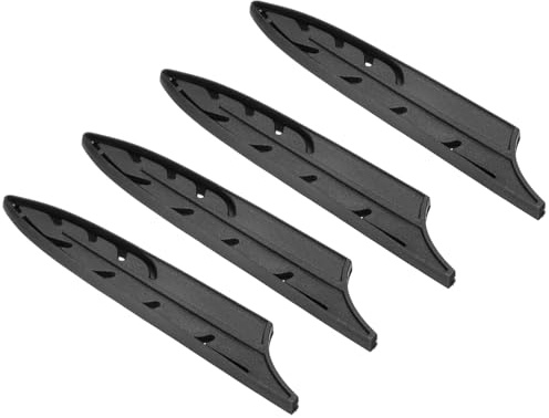 PATIKIL ABS Safety Knife Cover Sleeves for 5 Utility Knife, Universal Chopping Edge Guard Blade Protector Sheath for Kitchen Bar, Black, 13cm L, Pack of 4