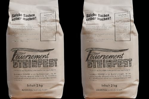 Feuerzement 4 kg STEINFEST feuerfester Zement für Reparaturen und Ofenbau