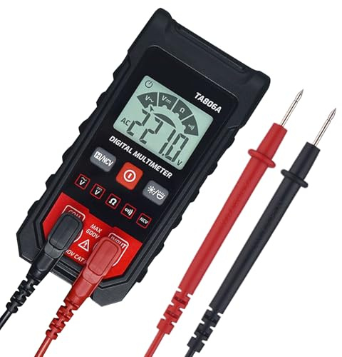 Multimètre Numérique Testeur, Testeur Ohm Volt Ampère, Détecteur De Batterie Automobile Pour Applications Électriques, Analyseur Batterie Voiture pour Circuit Prise Atelier Industriel Garage Maison Au