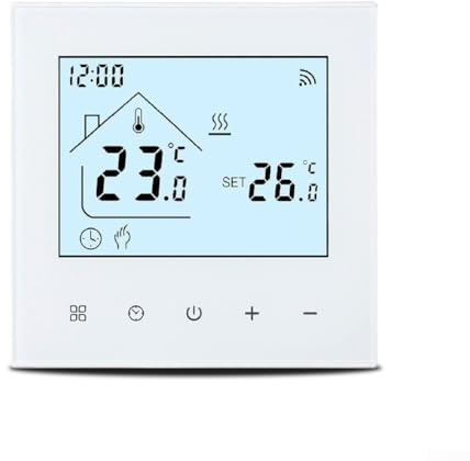 Thermostat intelligent de chauffage de l'eau, télécommande / commande vocale, affichage LCD numérique, thermostat mural sans fil pour chaudière à gaz chauffage central
