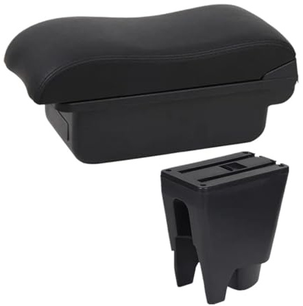 Mittelkonsole Aufbewahrungsbox Armlehnenbox Für Peugeot 107 Ablagefach Spezielle Nachrüstteile Autozubehör(A2 black line No USB)
